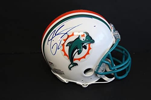 Jason Taylor assinou Dolphins Mini Capacete Autograph Autograph Auto PSA/DNA AM17174 - Capacetes NFL autografados