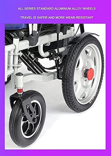 Cadeia de rodas portátil de moda Neochy com apoio de cabeça de alto backrest com freio eletromagnético Scooter dobrável portátil de quatro rodas para idosos e deficientes vermelhos