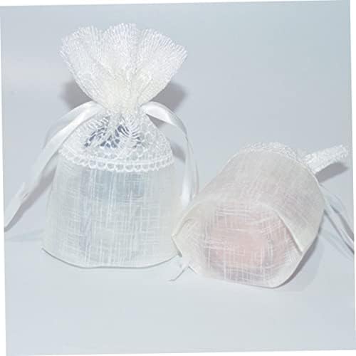 Bolsas de favor do casamento de abaodam sacos de guloseimas claras sacos de embalagem transparentes 24pcs embalagem malha