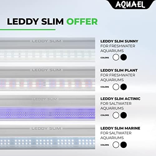 Luz de aquário Premium Slim Premium LEDDY - Auto -regeneração de alta saída e LEDs eficientes planta branca 40 -48 36w