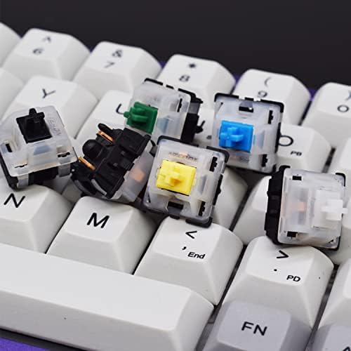 Interruptores brancos de gateron, interruptores de teclado, gateron ks-3 alojamento de fundo preto de topo-leito, interruptores para