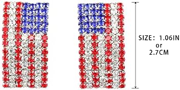 Madison Tyler Americana Collection Pavorves USA Flag Post Brincos para mulheres