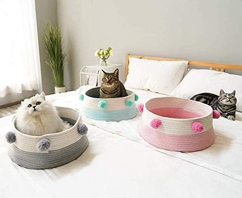 Cama de gato de animais de estimação, tecido de cesta de gato ninho de ninho respirável Felcindo, arranhando o gato