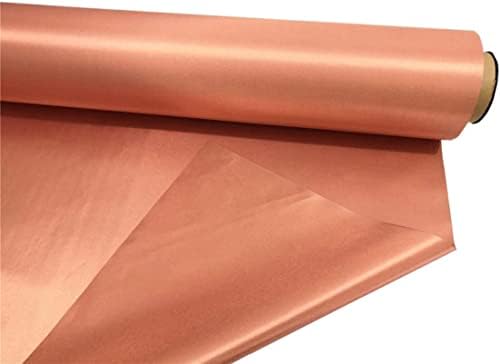 Wzglod Pure Copper Table Blocks EMF RFID EMI RF Escudo Material eletromagnético condutor para medidores inteligentes Proteção dourada de cor 197 x43 polegada