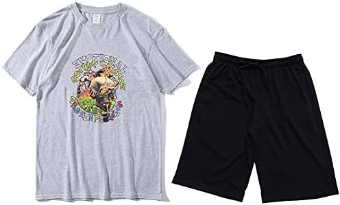 Homens de verão de 2 peças Camisas de moda de manga Camisetas curtas calças esportivas esportes de shorts masculinos e conjuntos