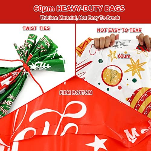 4pcs sacolas de presente de Natal extras grandes 44 ”x36” com tags de presente e torção para grandes presentes gigantes tamanhos