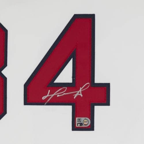 Emoldurado David Ortiz Boston Red Sox Autografou White Mitchell e Ness Authentic Jersey - Jerseys autografadas da MLB