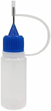 Nuobesty 45pcs plástico-ml ml ml gotas de gotas com garrafas translúcidas da ponta da agulha Funil de precisão Cola vazia