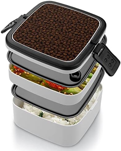 Fincos de café Double Cayer Bento Box Box Rechaner de refeição para trabalho Offce Picnic