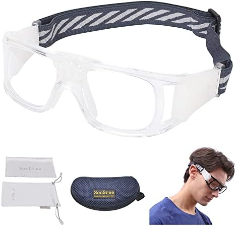 Óculos de raqueteball sloogree - Anti -nebulho de abordagem de choque de choque esportes de vidro de basquete de futebol protetor