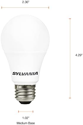Lâmpada LED de Sylvania, A19 equivalente a 100W, eficiente de 14W, base média, acabamento fosco, 1500 lúmens, branco - 1 pacote