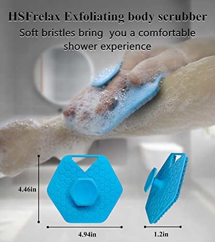 HsfraLax Silicone Body Scorbrop - Conjunto de 2 esfoliação macia lavadora corporal para tomar banho, lavador de chuveiro ecológico