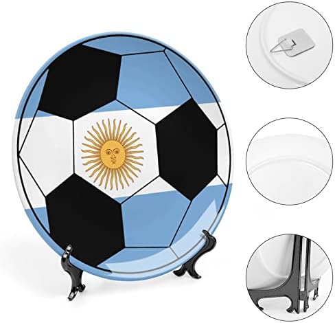 Placa decorativa de cerâmica pendurada no futebol da bandeira argentina com exibição Gretos de casamento de aniversário de exibição