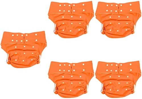 Briefas do DOITOOL Mens 4pcs anti-vazamentos fraldas adultas de laranja elástica de fralda prática de fraldas práticas adultas