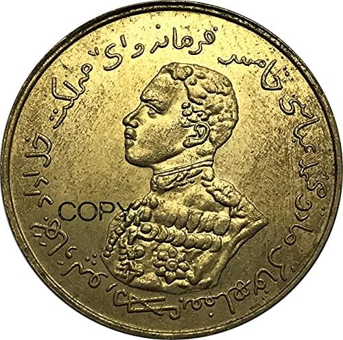 Índia Bahawalpur Gold Medallic Coinage Muhammad Khan Ashraf 1925 Copia de bronze moedas