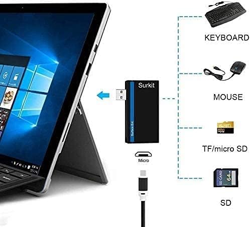 Navitech 2 em 1 laptop/tablet USB 3.0/2.0 Adaptador de hub/micro USB Entrada com SD/micro SD Reader compatível com Lenovo Ideapad