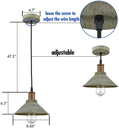 Luz de pendente de fazenda de cláxia para a ilha de cozinha iluminagem de mini pendente de penduramento cinza para o