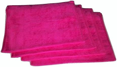 Mostrar caras de carro 4 pacote 11 x18 toalhas de ponta rosa quente algodão - Terry -comando