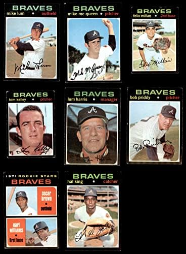 1971 Topps Atlanta Braves, perto da equipe, colocou Atlanta Braves VG+ Braves