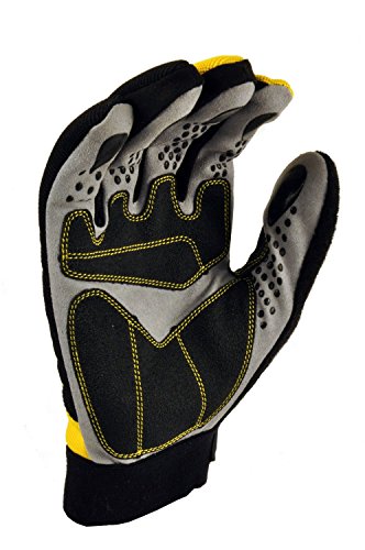 GF luvas 1089L-12 Hyper Grip não deslizamento de luvas de trabalho de alto desempenho, grande, amarelo