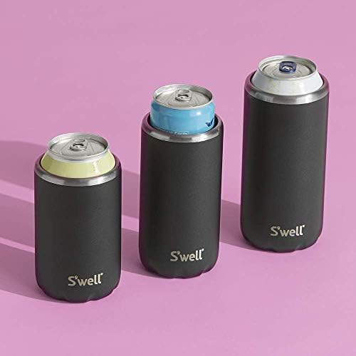 S'Well Stainless Aço Drink Chiller-Onyx-se encaixa em 16 a 19 onças latas e garrafas-isoladas de vácuo de camada tripla