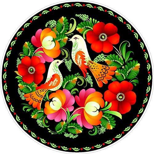 Pintura folclórica floral russa ova