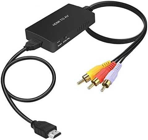 Conversor HDMI para RCA, HDMI para AD VIDEO ADAPTOR ADAPTOR DE AUDIO AV ADAPTER SUPORTE PAL/NTSC PARA TV START, ROKU,