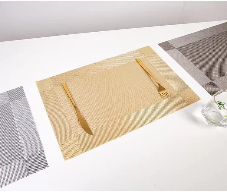Coloque tapetes para mesa de jantar de cozinha, tapetes de lugar resistente ao calor lavabáveis ​​tapetes de mesa de PVC para mesa