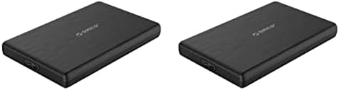 Solustre 2pcs portátil para polegada Porta de gabinete preto externo Disco rígido. SSD Type-C Ferramenta Free HDD