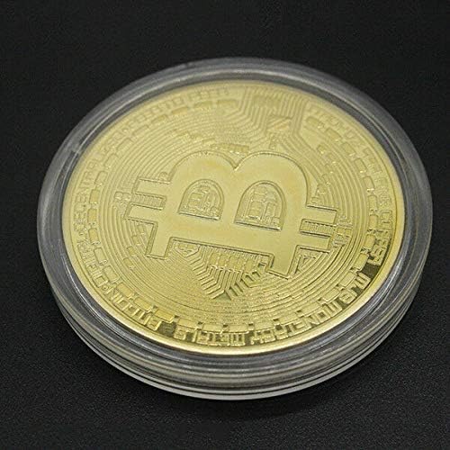 Artkticasupply 1pcs Gold Bitcoin Modelo Comemorativo Coens BTC Decorações de moedas de metal