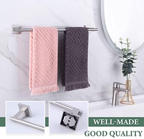 Barra de toalha Níquel escovado, Suyar Sus304 Rack de toalha de banheiro em aço inoxidável, suporte de toalha de banho, cabide