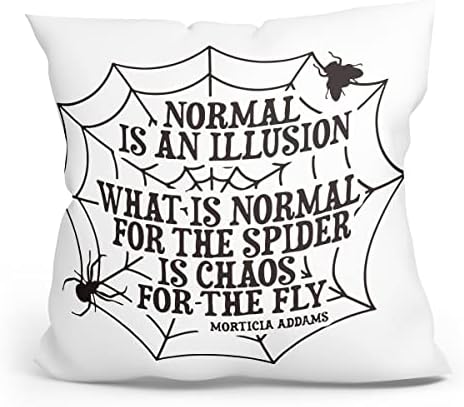Capas de travesseiros de fãs de família de filmes Addams, capa de travesseiro de 18x18, covers de travesseiro, filme de horror Família presente presente bruxa