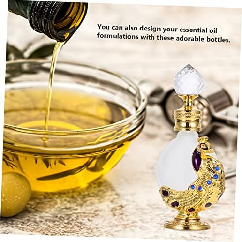 Hemoton 1pc pavão de óleo essencial garrafa de penteado líquido recipientes de perfume de deslocamento viagens perfume perfume