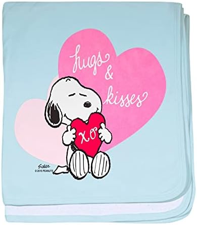 Cafepress Snoopy abraça e beijos cobertor de bebê, Swaddle de recém -nascido super macio