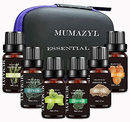Conjunto de óleos essenciais de Mumazyl 6 Pack e 8 óleos essenciais de embalagem