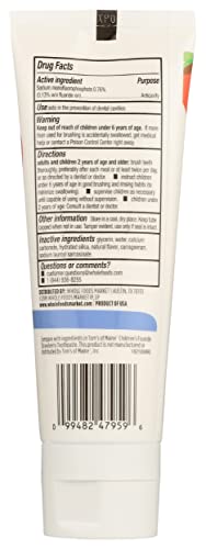 365 pelo Whole Foods Market, creme dental crianças morango com flúor, 4,2 onças