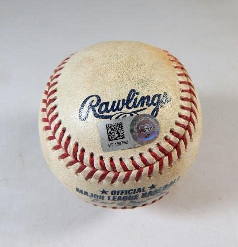 2022 Atlanta Braves Miami Marlins Game usou Baseball Branco Joey Wendle Single 1 - Game usado Baseballs