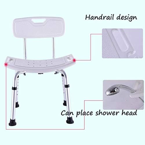 Tancos de banheiro de Knoxc, cadeira de banho de chuveiro de chuveiro altura ajustável de banheira com lanchonete por portátil com