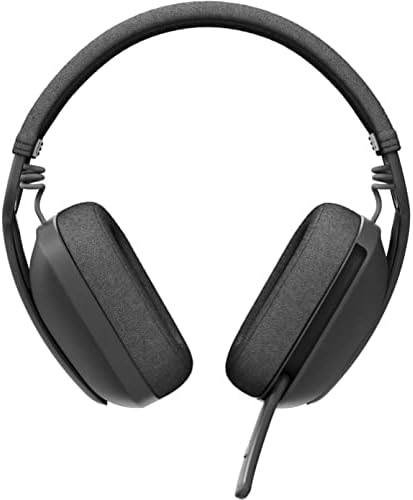 Logitech Zone Vibe Wireless Bluetooth Headphones com microfone de cancelamento de ruído, USB-A, USB-C, para Google Meet, Google Voice, Zoom, Mac/PC