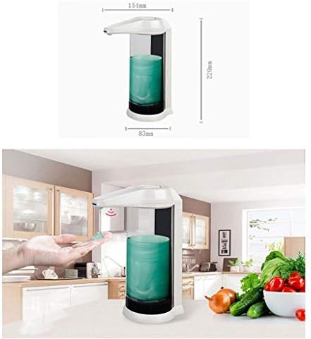 Dispensador de sabão montado na parede automático sem contato Leige, 500 ml de aço inoxidável líquido sem mãos para banheiro da cozinha no banheiro