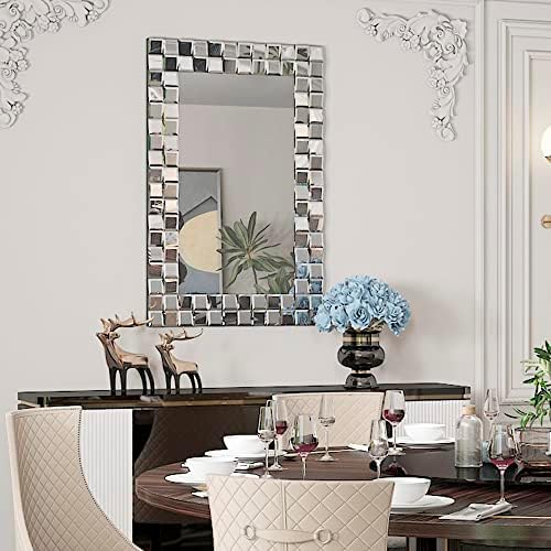 Espelhos grandes do Autdot para decoração de parede, espelho de sotaque elegante de 36'Ix24 ''