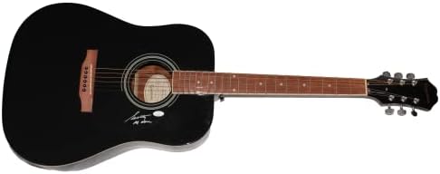 Scotty Moore assinou autógrafo em tamanho grande Gibson Epiphone Guitar Guitar w/James Spence Autenticação JSA Coa - fundou a banda de apoio da Blue Moon Boys Elvis Presley, muito rara