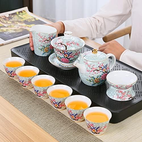 Garneck Cerâmica Cerâmica Cheques Chinês- Painted Hand Kungfu chá de chá cerâmica canecas de café xícara de copo
