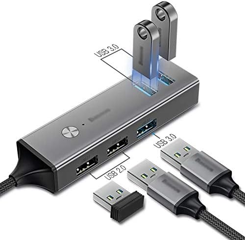 Chysp USB 3.0 Tipo C Splitter de cubo ， Multi-Interface Universal Splitter USB Adaptador de um a quatro