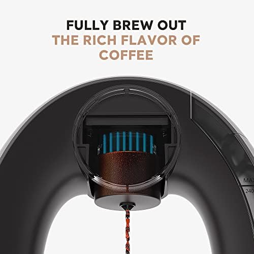 Benfuchen serve cafeteira cafeteira cafeteira de cafeteira Mini Q Americano Coffee Brewer com café moído ou cervejeiro de folhas de chá portátil Máquina de café, 4-8 oz
