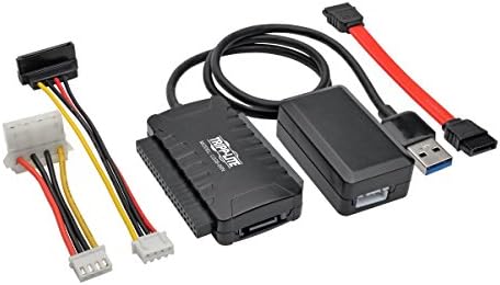 Tripp Lite USB 3.0 Superspeed ao adaptador SATA / IDE com cabo USB embutido 2.5in / 3.5in / 5.25in Discursos rígidos
