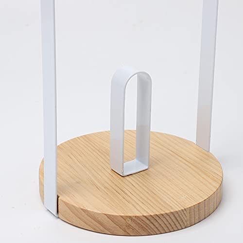 Porta de papel de rolo de cor do log QFFL, suporte de suporte de papel, base de madeira, para a bancada da cozinha e mesa da sala de jantar