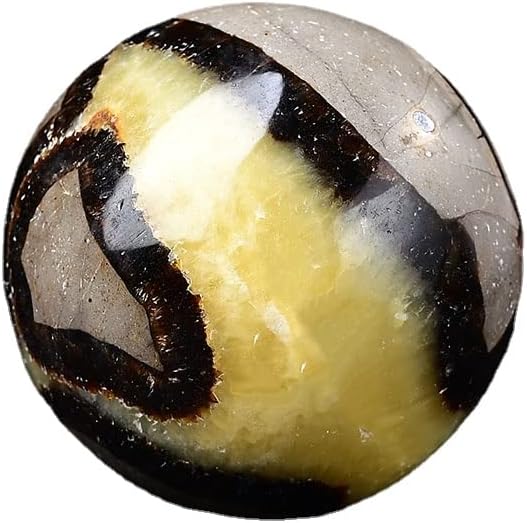 Wnjz amarelo bola sepiana cura septye scheto gemto sphere with glass stand meditação chakra decoração decoração escritório presente cristais