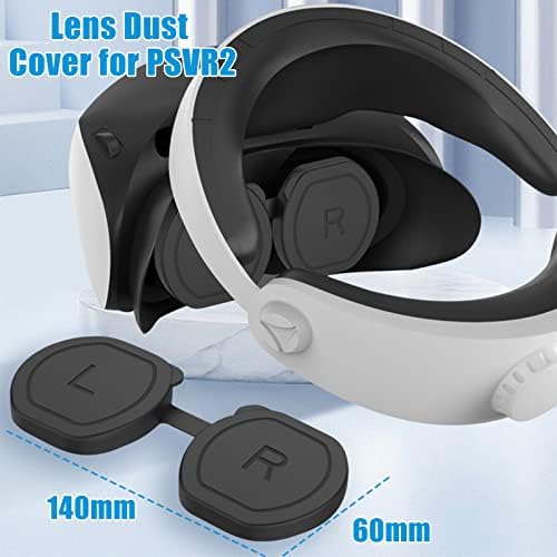 Tampa do protetor para PS VR2, Silicone VR Tampa protetora Conjunto de fone de ouvido VR2 Tampa do fone de ouvido e tampa da face e capa de poeira da lente, com garras de polegar de 2 pacote para PS5 VR Skin Protector Acessórios à prova de poeira