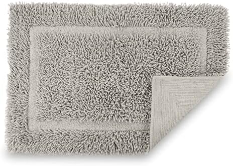 Martex ringspun macnelo macio absorvente tapete de banho não deslizante para banheiro lavável lavável tapete de banho x 30 polegadas x 30 polegadas, cinza